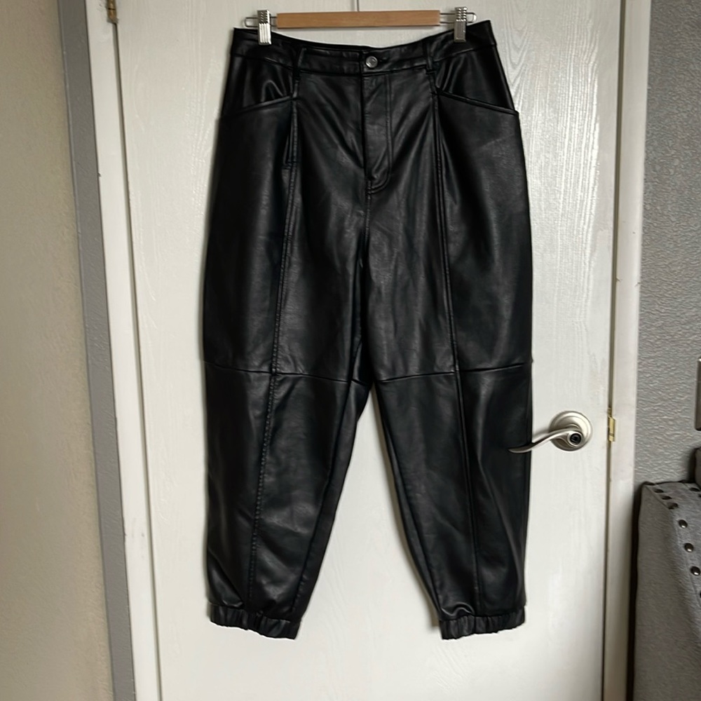Zara faux leather baggy pants